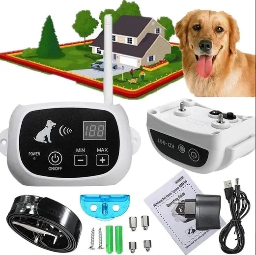 Wireless Electronic Dog Fence with Rechargeable Collar