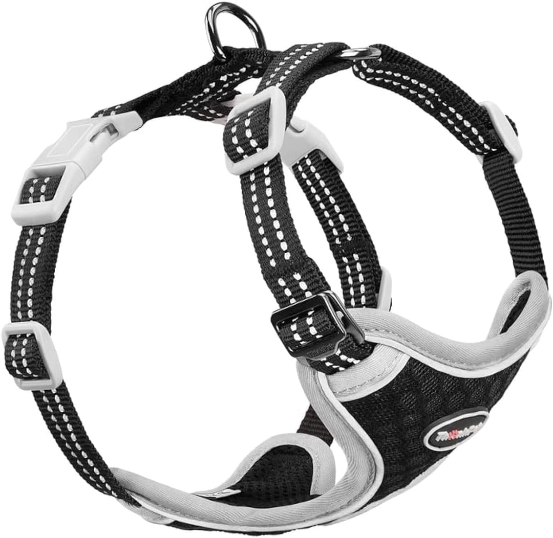 Reflective Breathable Soft Air Mesh No Pull Puppy Choke Free over Head Vest Ventilation Harness for Puppy Small Medium Dogs and Cats (Red,Xs)