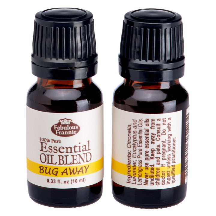 Bug Away 100% Pure, Undiluted Essential Oil Blend of Citronella, Lavender, Eucalyptus & Lemongrass 10Ml (Pack of 1)