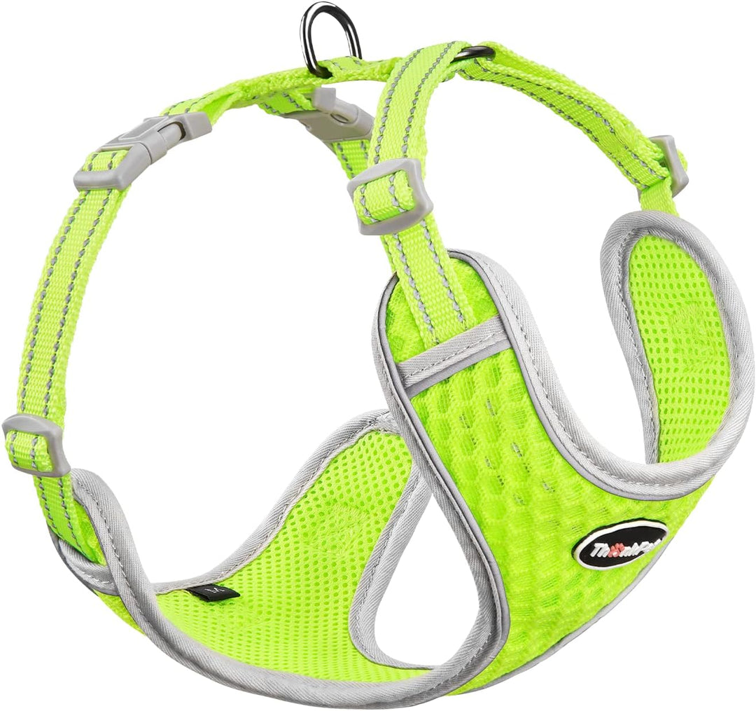 Reflective Breathable Soft Air Mesh No Pull Puppy Choke Free over Head Vest Ventilation Harness for Puppy Small Medium Dogs and Cats (Red,Xs)