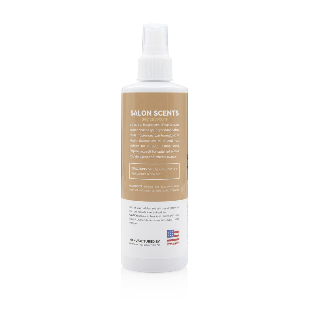 Salon Scents Pet Grooming Cologne - 8 Oz, Natural Professional Grade Perfume for Dogs and Cats, Spray, Long Lasting, Deodorizing, (Coconut and Pineapple)
