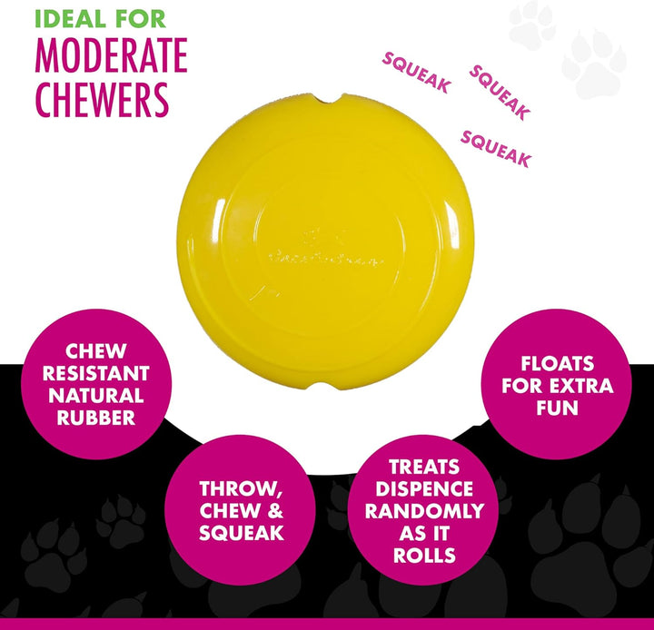 Field Disc Pet Chew Toy, Assorted, 4.75 Inch, Red or Yellow