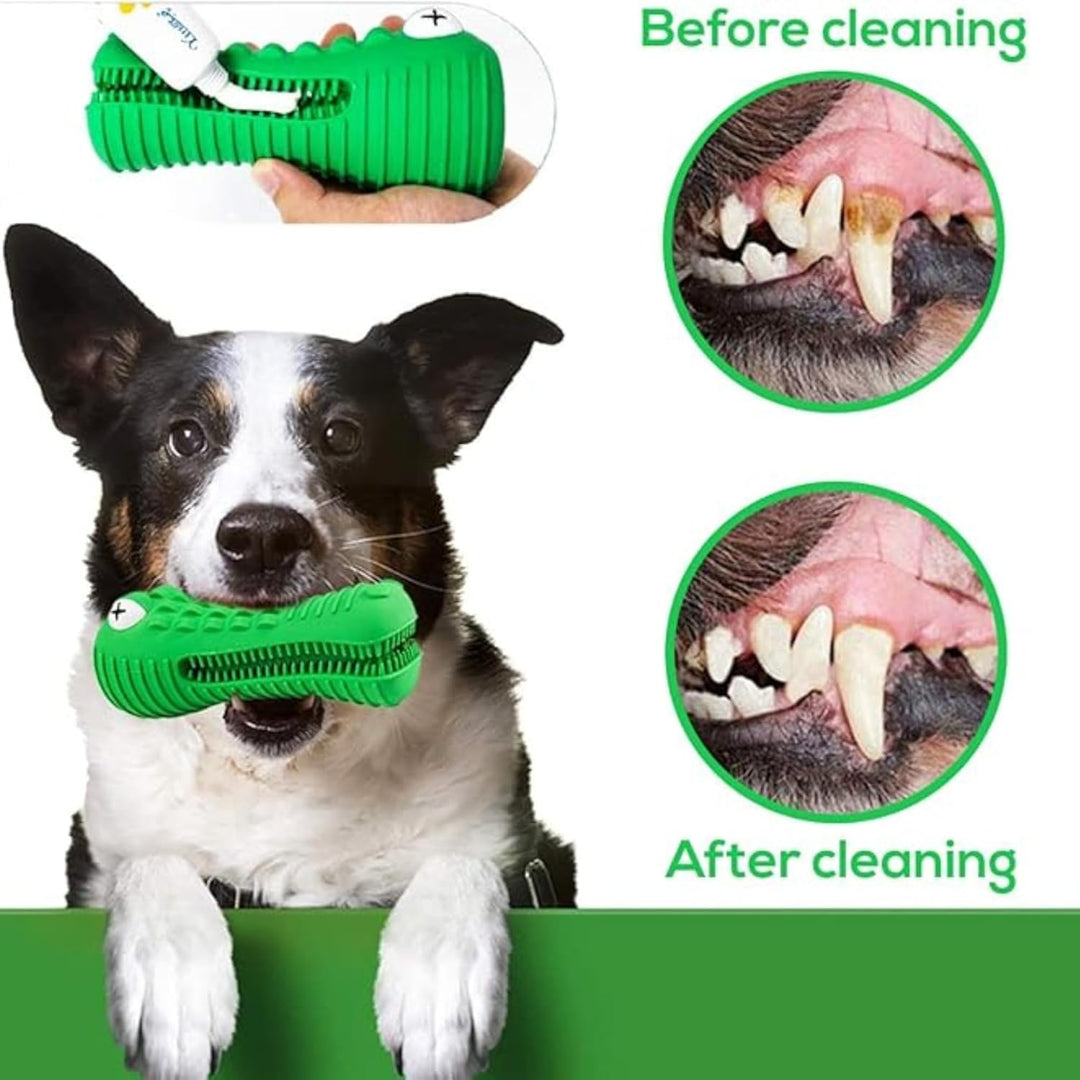 Dog Chew Toys for Aggressive Chewers – Alligator Dog Chew Toy for Large, Medium & Small Dogs – Tough Natural Rubber for Teeth Cleaning – Squeaky Interactive Dog Toys to Keep Them Busy