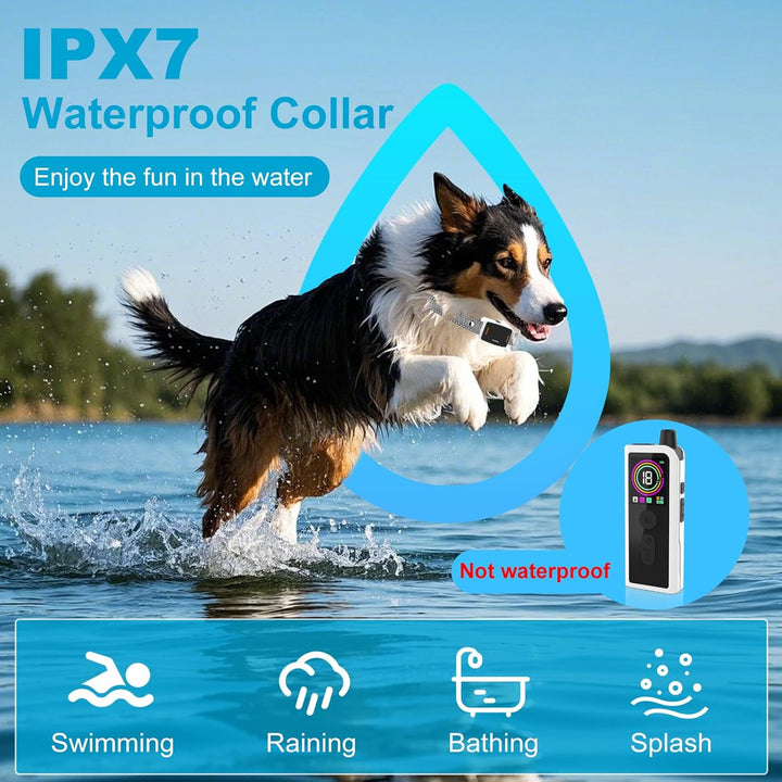 Dog Training Collar with Remote Control 4218 FT 3 Training Modes (Beep, Vibration, Safe Static) IPX7 Waterproof Rechargeable E-Collar for Small Medium Large Dogs 5-120Lbs