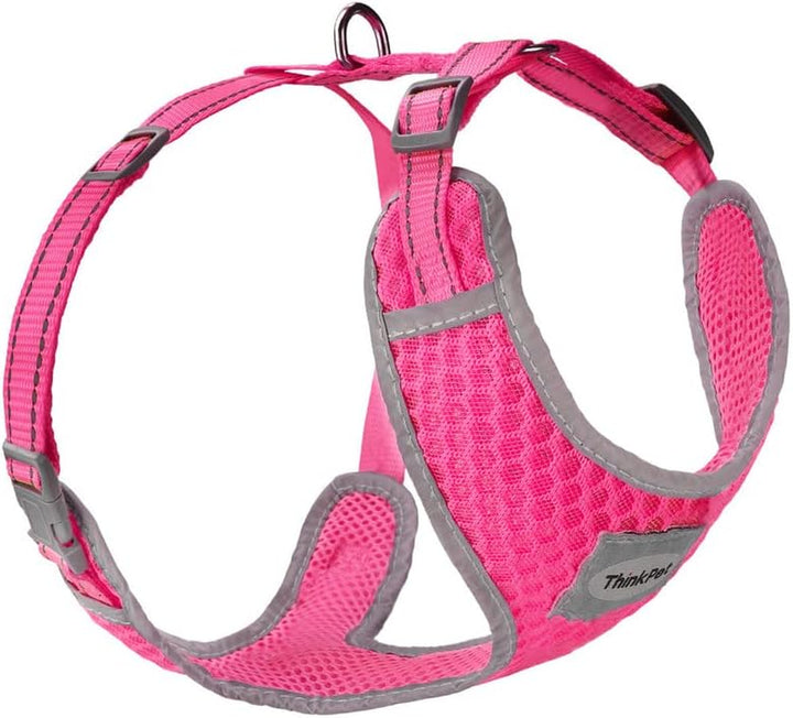 Reflective Breathable Soft Air Mesh No Pull Puppy Choke Free over Head Vest Ventilation Harness for Puppy Small Medium Dogs and Cats (Red,Xs)