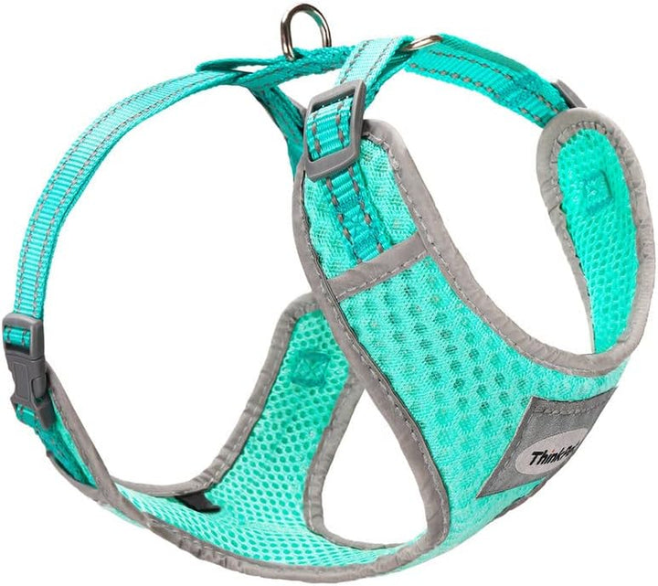 Reflective Breathable Soft Air Mesh No Pull Puppy Choke Free over Head Vest Ventilation Harness for Puppy Small Medium Dogs and Cats (Red,Xs)