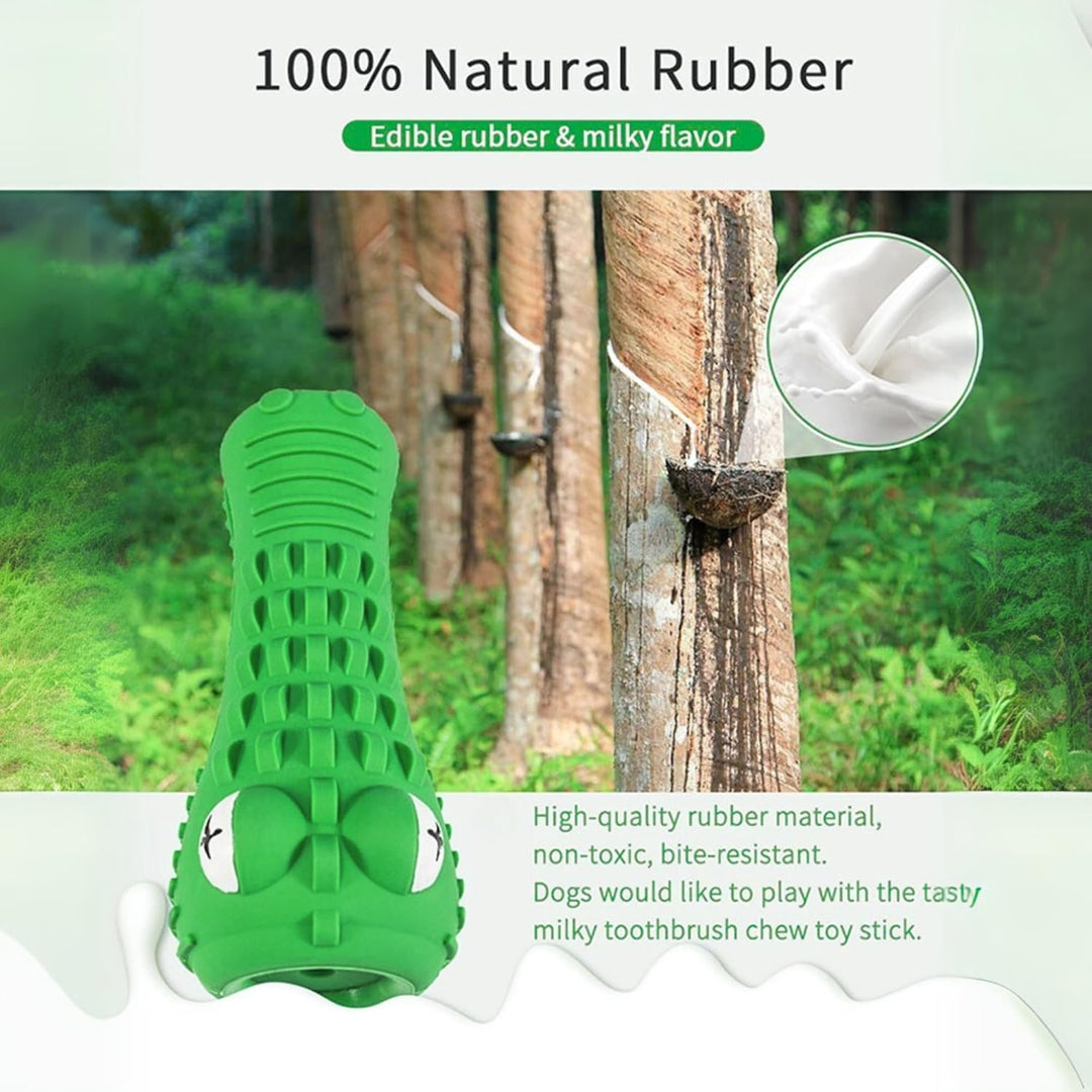 Dog Chew Toys for Aggressive Chewers – Alligator Dog Chew Toy for Large, Medium & Small Dogs – Tough Natural Rubber for Teeth Cleaning – Squeaky Interactive Dog Toys to Keep Them Busy
