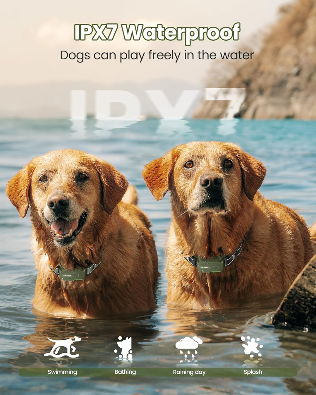 Dog Shock Collar 2 Dogs (10-120Lbs) - 3300FT Dog Training Collar with Remote IPX7 Waterproof Electric Collar with 4 Training Modes, Security Lock, Rechargeable E-Collar for All Breeds, Sizes