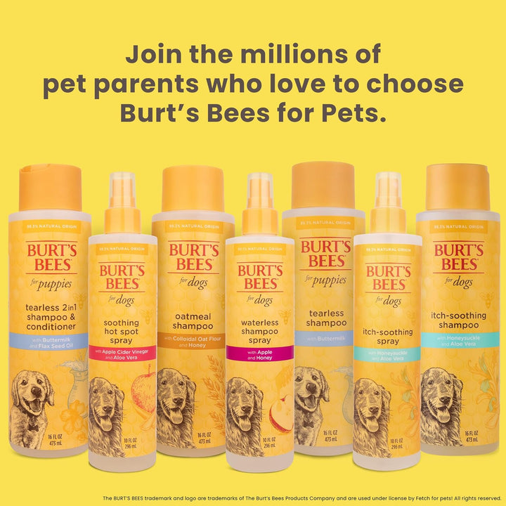 Tearless Puppy 2-In-1 Shampoo and Conditioner with Buttermilk and Linseed Oil, 2Pk, 95% Natural Origin Formulas, Best Gentle Shampoo for Puppies - Tear Free, 16 Oz - 6 Pack