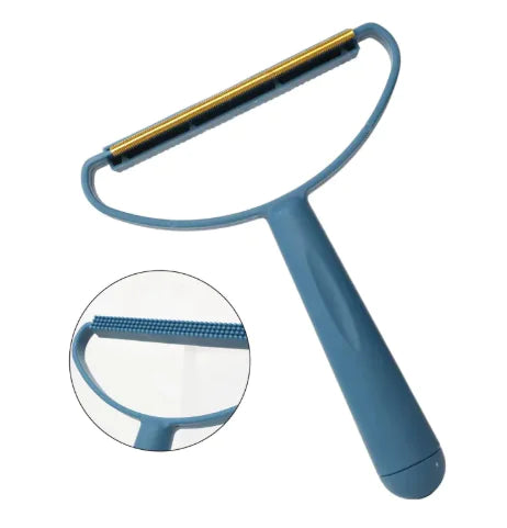 Portable lint cleaning roller for clothes and fabrics.