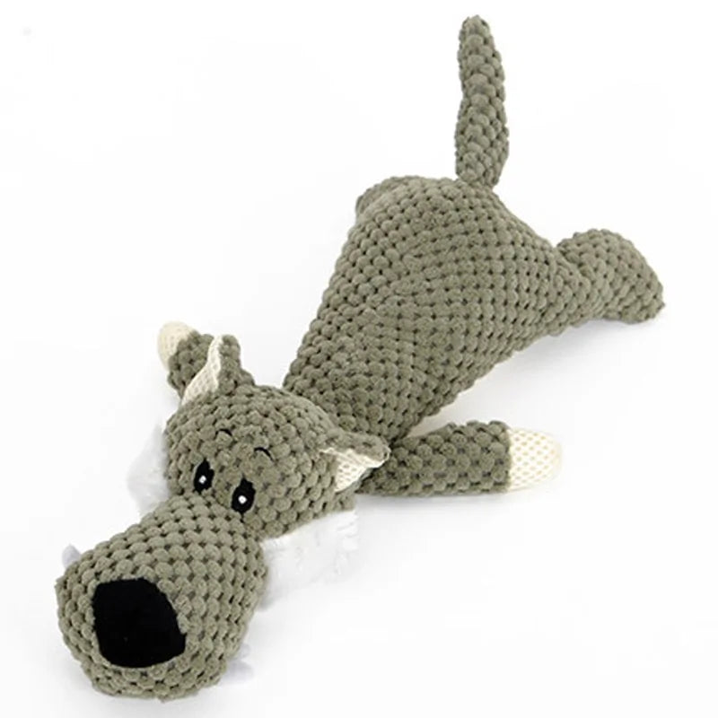 Animal Shape Pet Toy made of durable pineapple velvet, designed as a playful animal figure for pets.