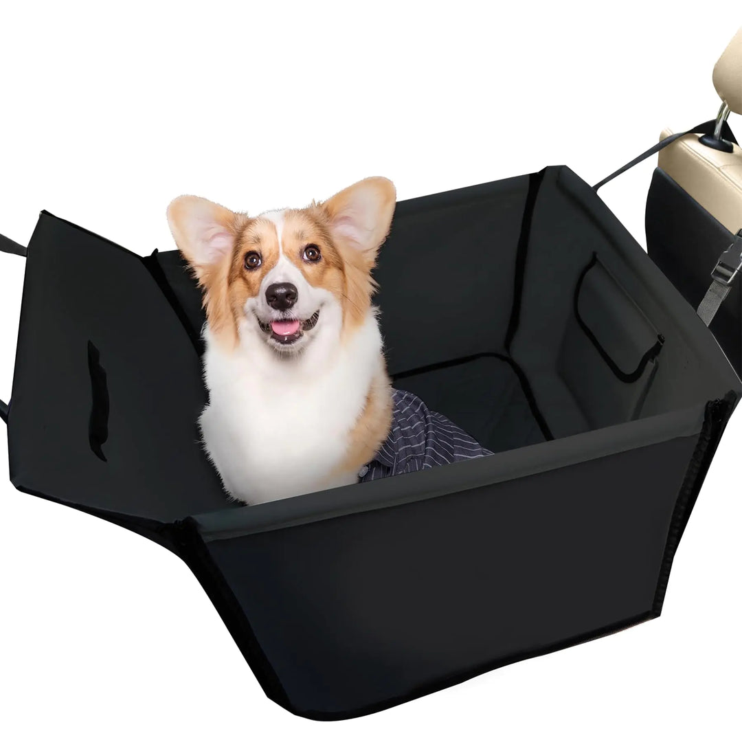 Winbate Dog Car Seat Medium Size Dogs for Car Scratchproof Waterproof Sturdy Rear Dog Booster Seat Large Dog Dog Hammock with Dog Leash Pockets for SUVs Cars and Trucks Travel19" x 23"x 19"