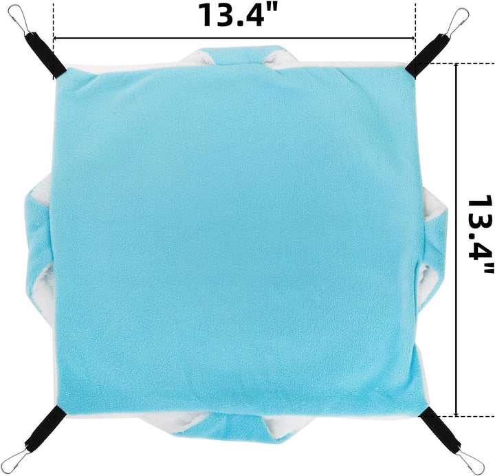 5 Pieces Rat Hammocks for Cage, Double Layer Guinea Pig Hideout Bed, Ferret Hammocks Soft Hamster, Playing Sleeping Accessory for Small Animal Chinchilla Squirrel