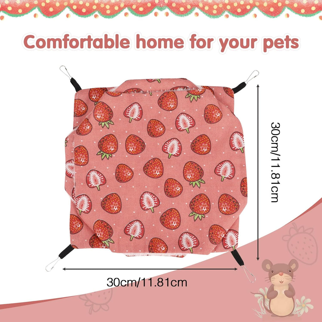 3 Layer Guinea Pig Cage Hammock, Cute Rat Hamster Hanging Hammock Bed Soft Warm Small Animals House Cage Accessories Toy for Ferret Squirrel Chinchilla Parrot Sugar Glider