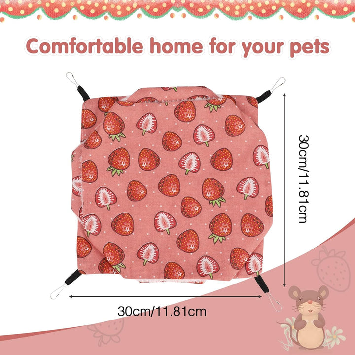 3 Layer Guinea Pig Cage Hammock, Cute Rat Hamster Hanging Hammock Bed Soft Warm Small Animals House Cage Accessories Toy for Ferret Squirrel Chinchilla Parrot Sugar Glider