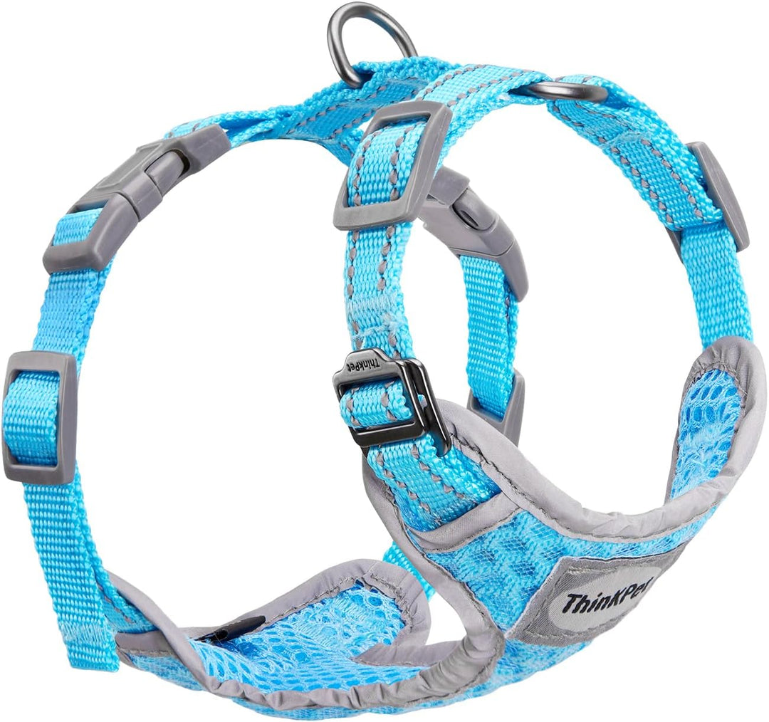 Reflective Breathable Soft Air Mesh No Pull Puppy Choke Free over Head Vest Ventilation Harness for Puppy Small Medium Dogs and Cats (Red,Xs)
